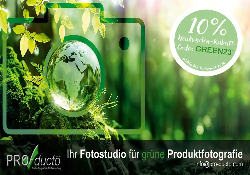 Nachhaltige Produktfotografie im Fotostudio der PRO-ducto GmbH